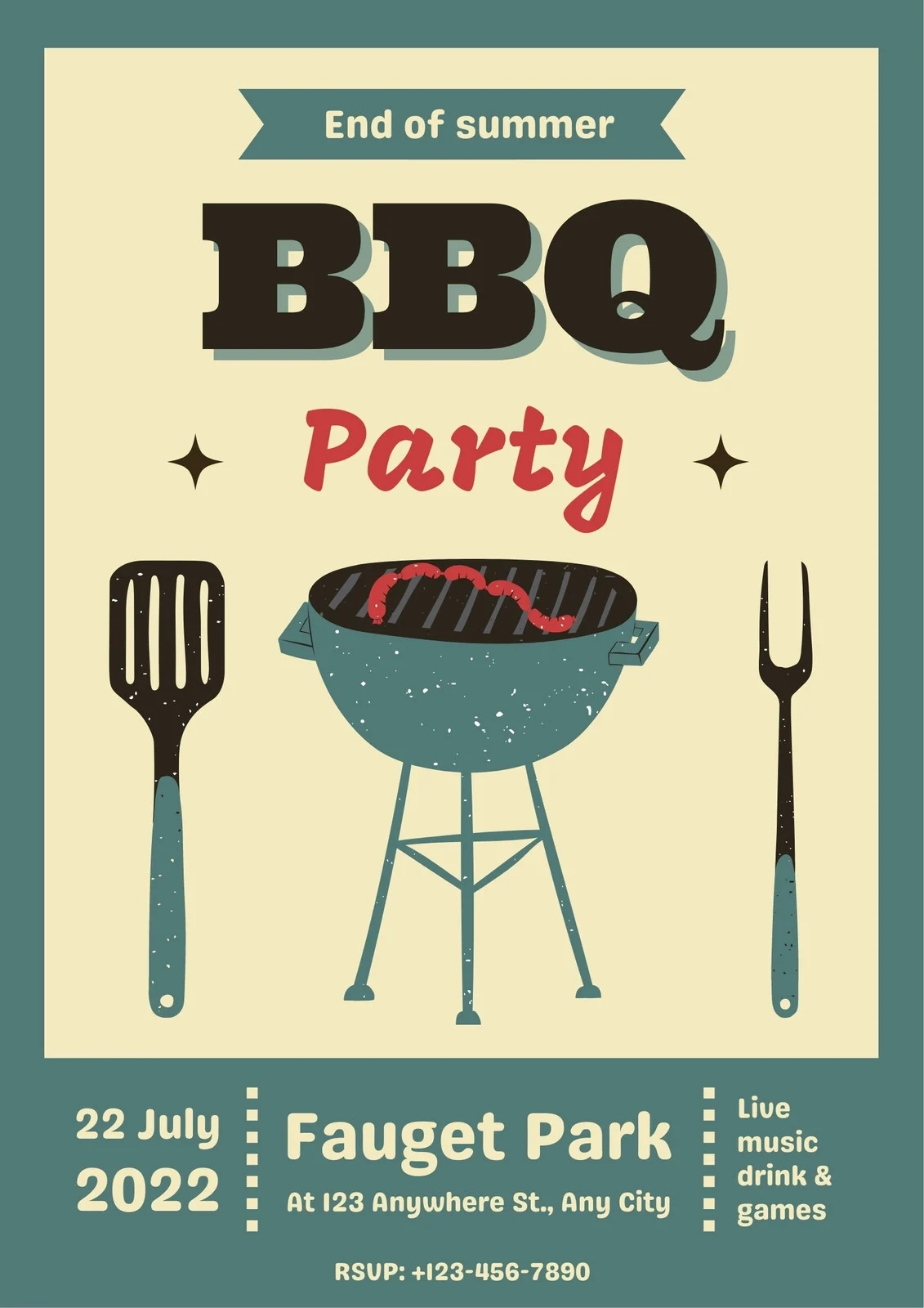 Printable Bbq Invitation Template