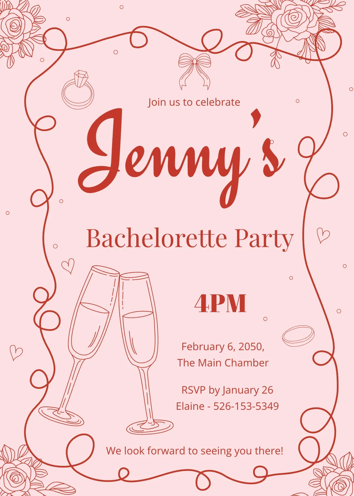 Free Bachelorette Invitation Templates Editable And Printable