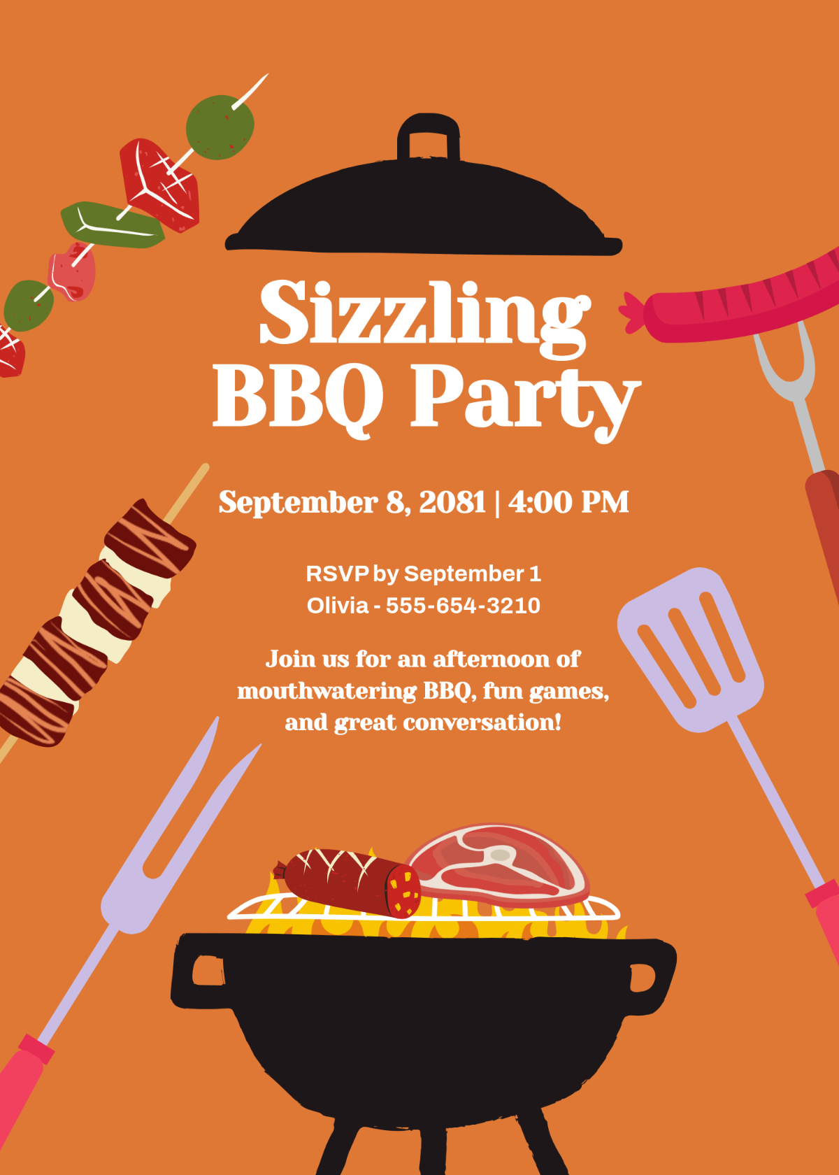 Free Bbq Invitation Templates Editable And Printable