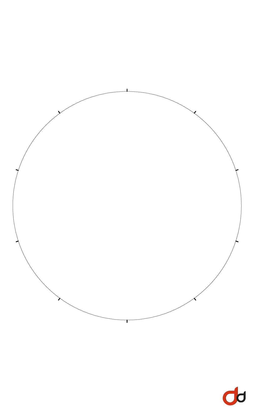 10 Fold Circle Template DearingDraws