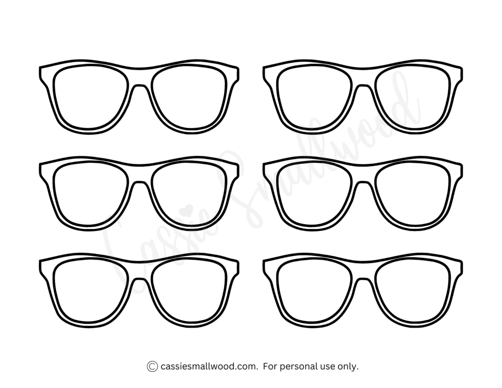 12 Glasses Templates Sunglasses And Eyeglasses Cassie Smallwood