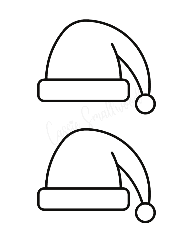 Free Printable Christmas Hat Template Free Printable Christmas Hat Template