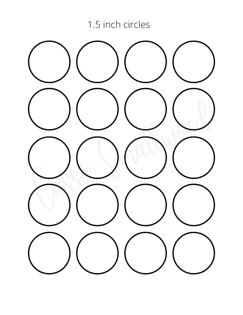 1.5 Inch Circle Template Printable