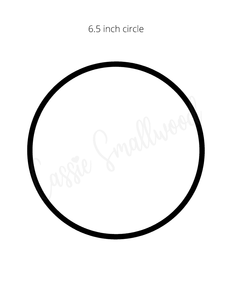 6.5 Inch Circle Template Printable