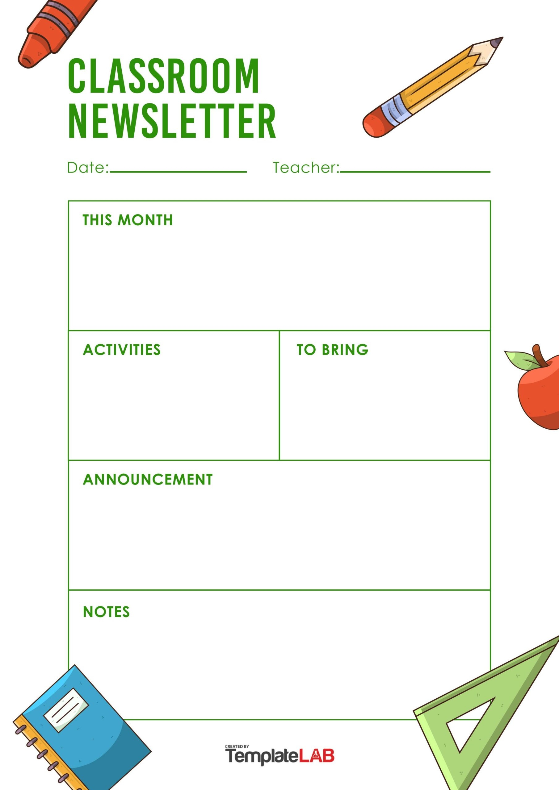 Free Printable Teacher Newsletter Templates Free Printable Teacher Newsletter Templates