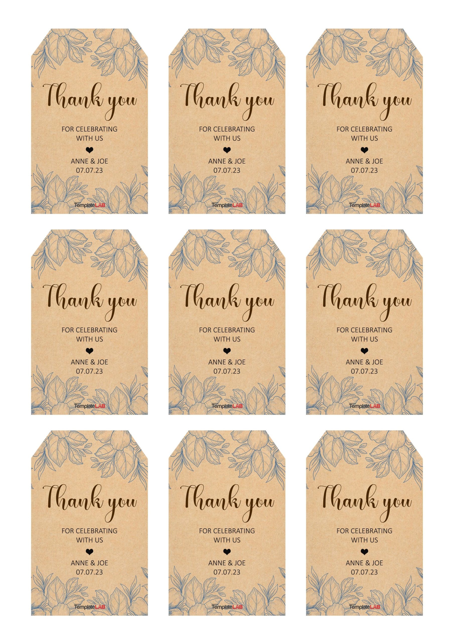 19 Free Editable Gift Tag Templates Word PPTX PSD