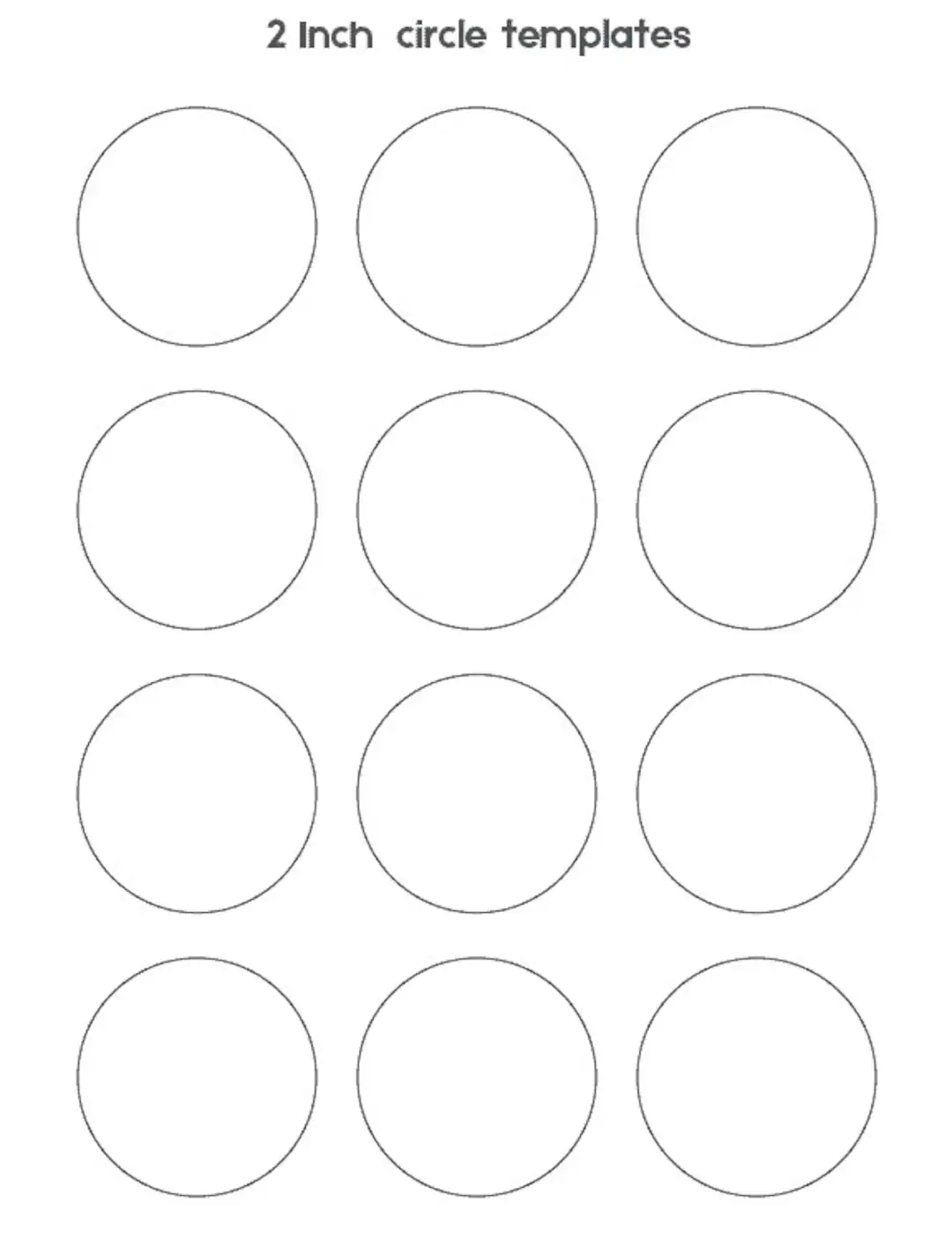 Printable 2 Inch Circle Template