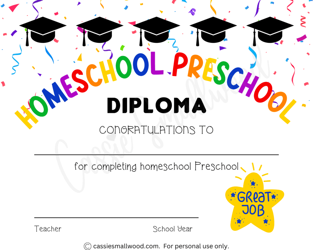 20 Preschool And Kindergarten Graduation Certificates FREE