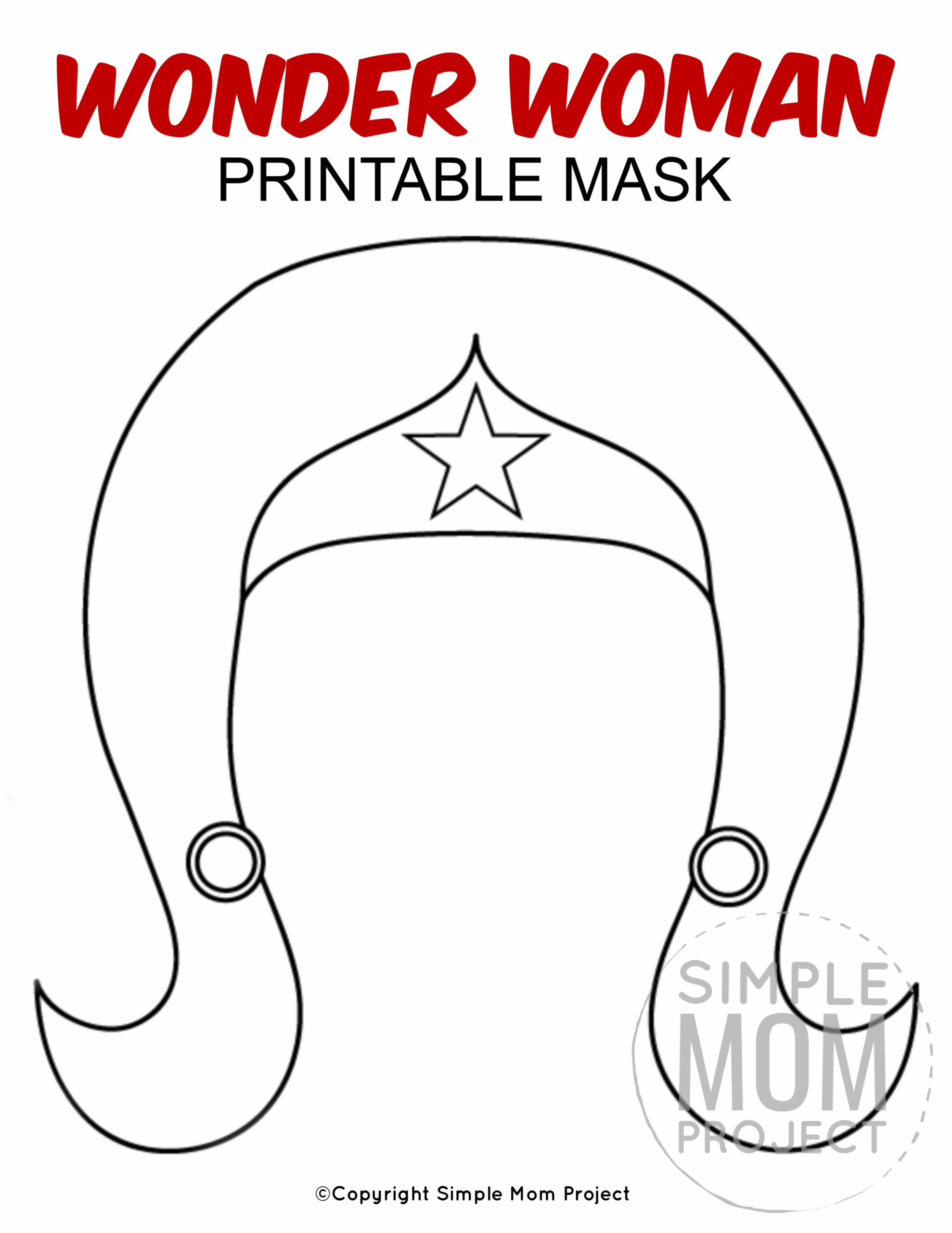 Free Printable Wonder Woman Mask Template Free Printable Wonder Woman Mask Template