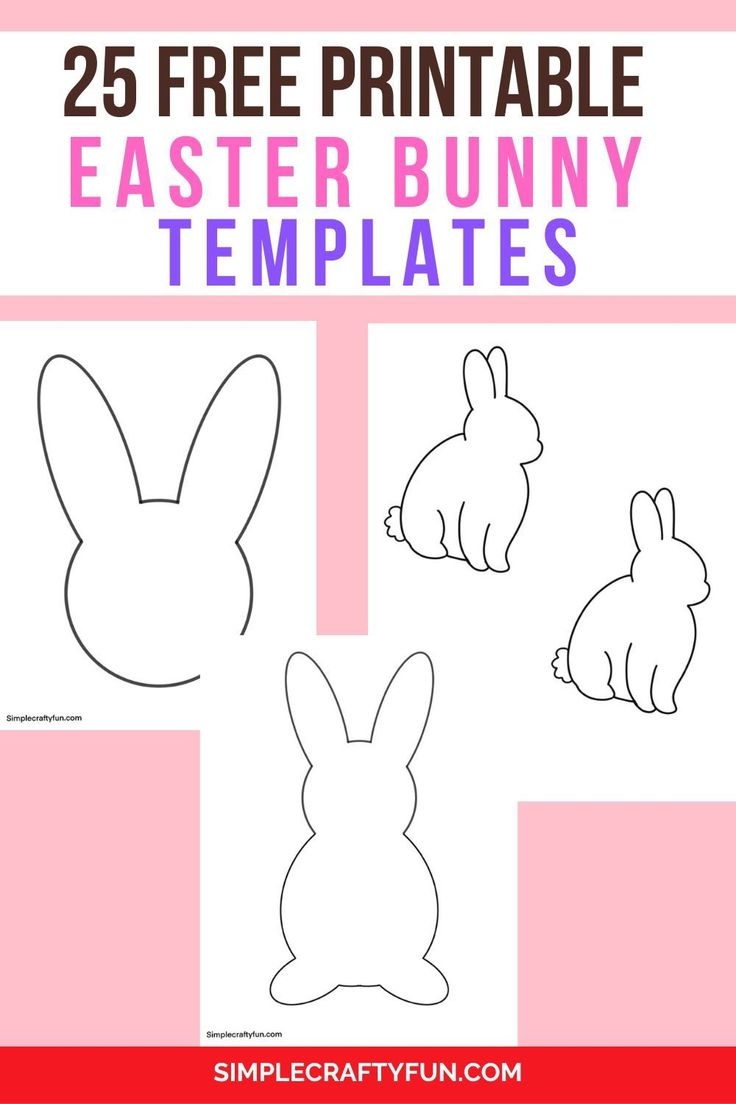 25 Free Easter Bunny Templates For Your Spring Crafts