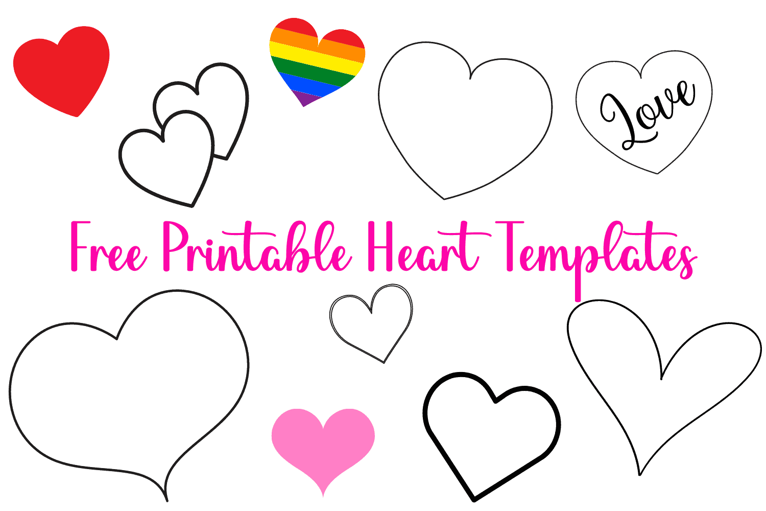 Heart Shape Template Printable Heart Shape Template Printable