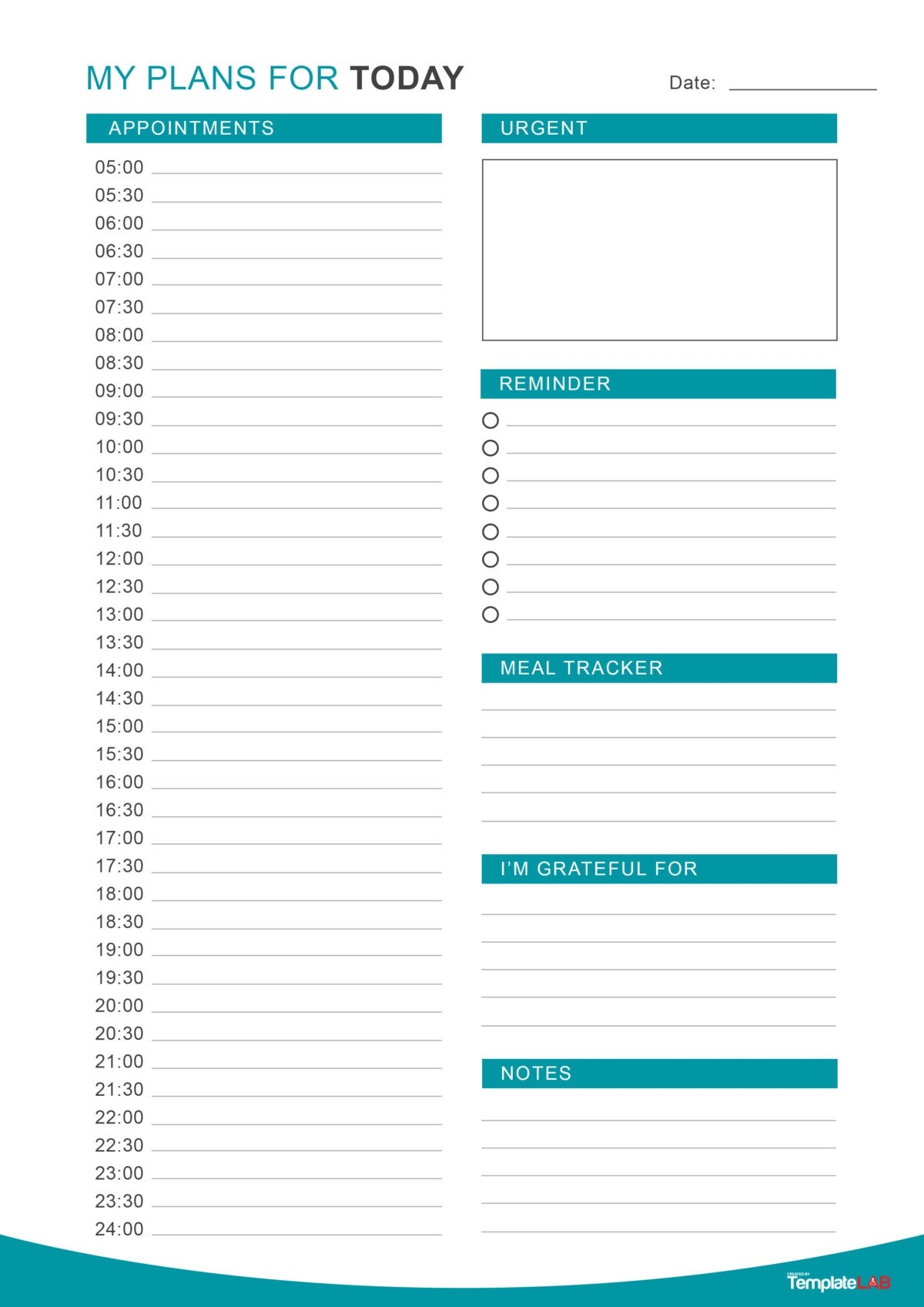 Free Daily Planner Templates Printable
