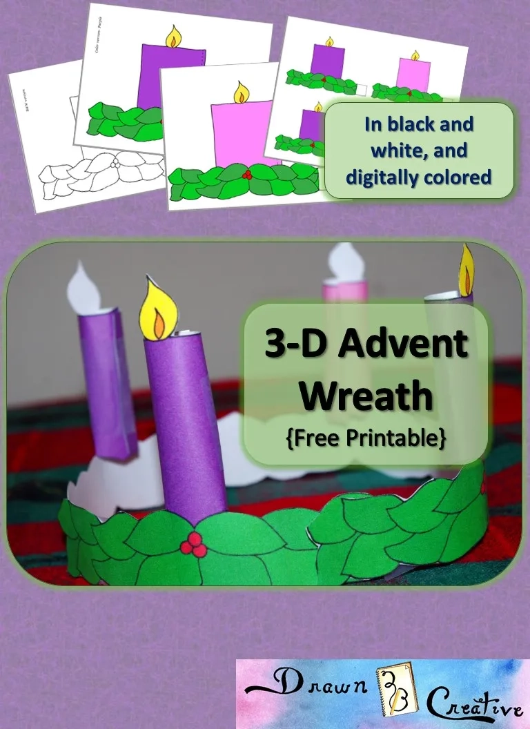 3 D Printable Advent Wreath Drawn2BCreative 3 D Printable Advent Wreath Drawn2BCreative