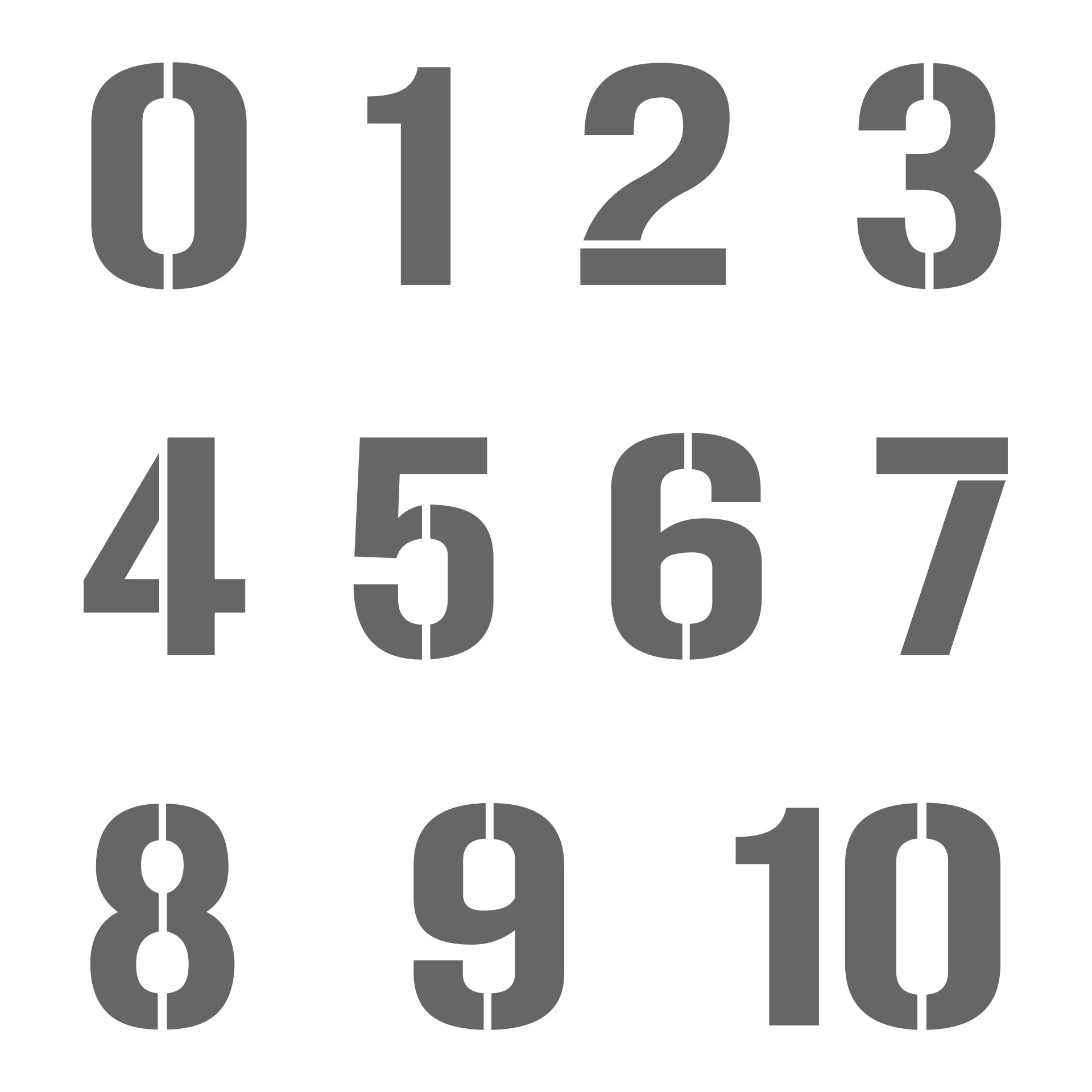 3 Inch Stencils Numbers 10 Free PDF Printables Printablee 