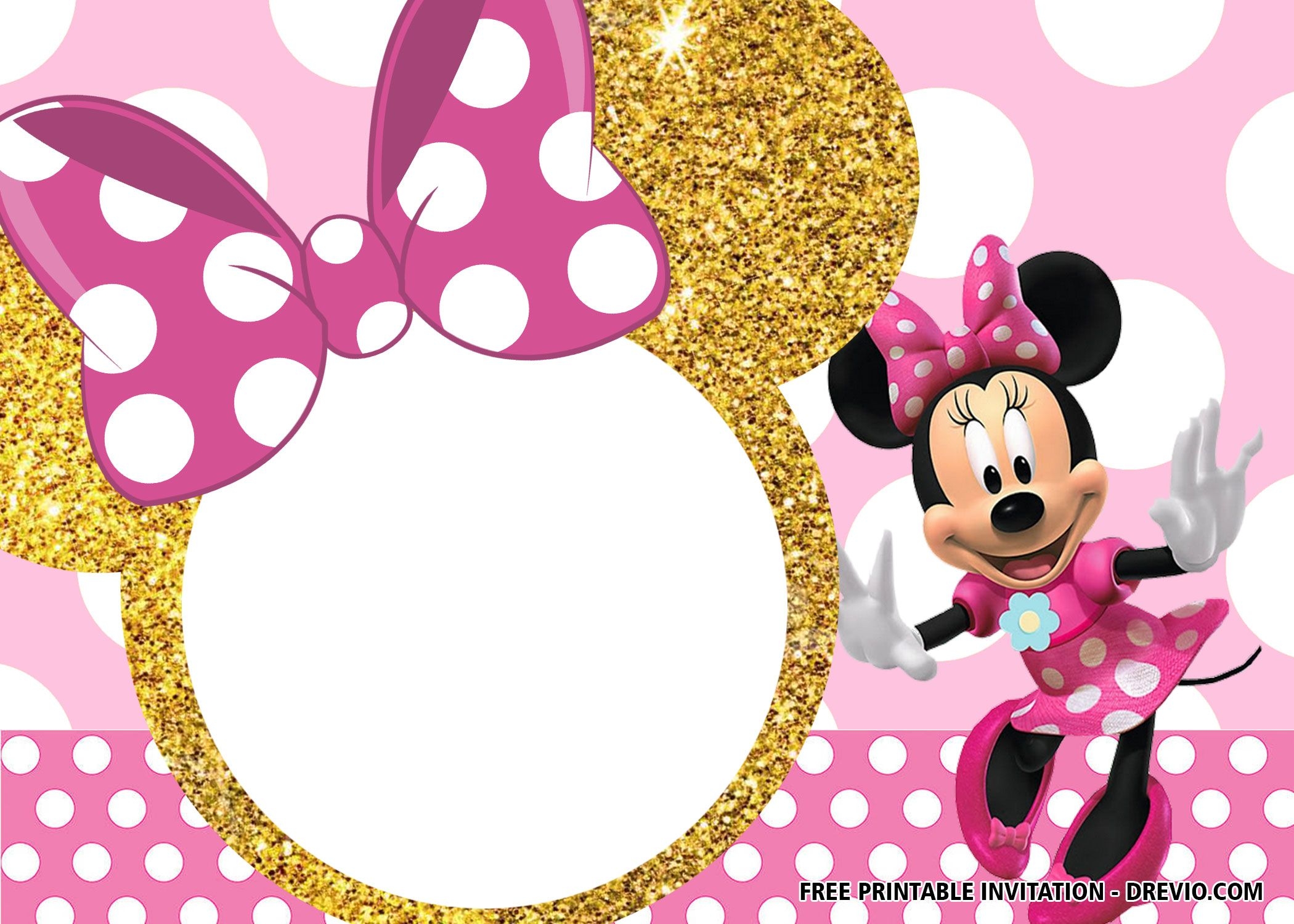 Free Printable Minnie Mouse Birthday Invitation Templates