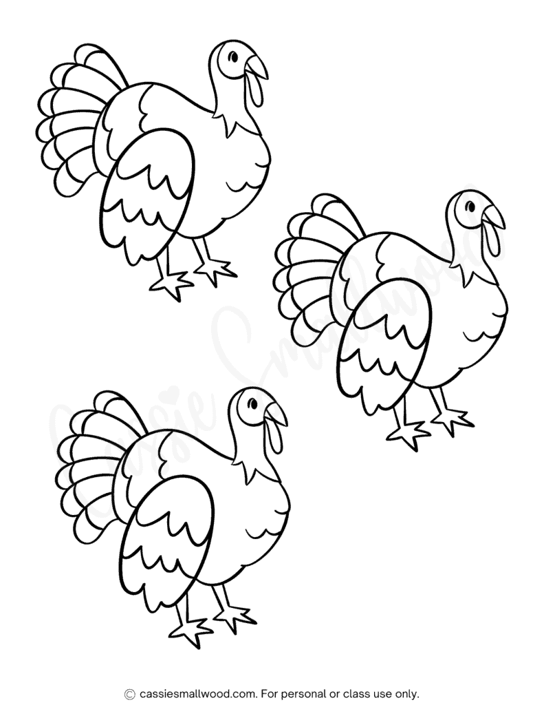 Free Printable Small Turkey Template Free Printable Small Turkey Template