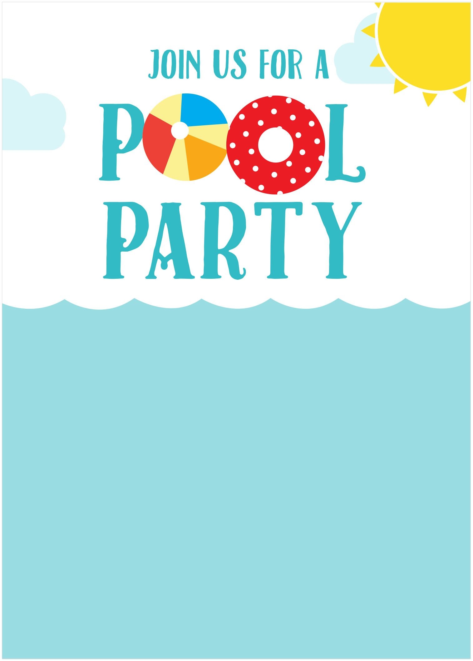Free Printable Pool Party Invitations Templates Free Printable Pool Party Invitations Templates
