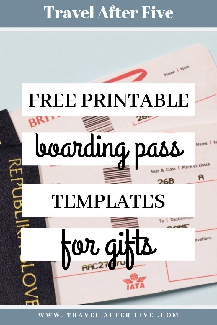Free Printable Boarding Pass Template For Gift