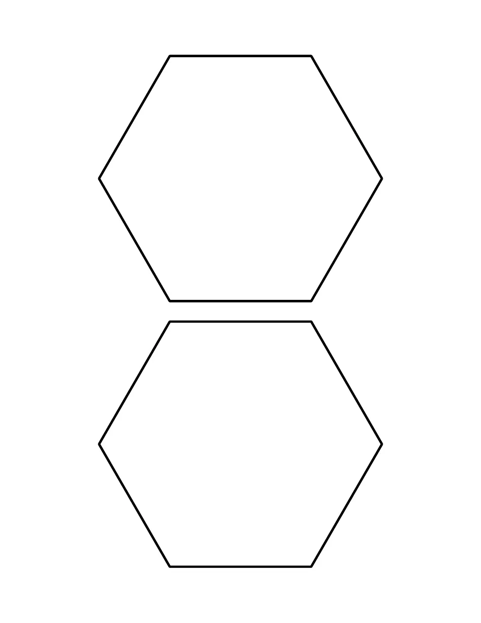 Printable 5 Inch Hexagon Template Printable 5 Inch Hexagon Template