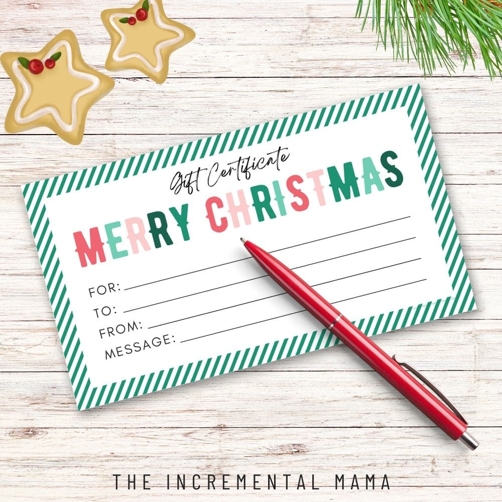 Free Printable Christmas Gift Vouchers Templates Free Printable Christmas Gift Vouchers Templates
