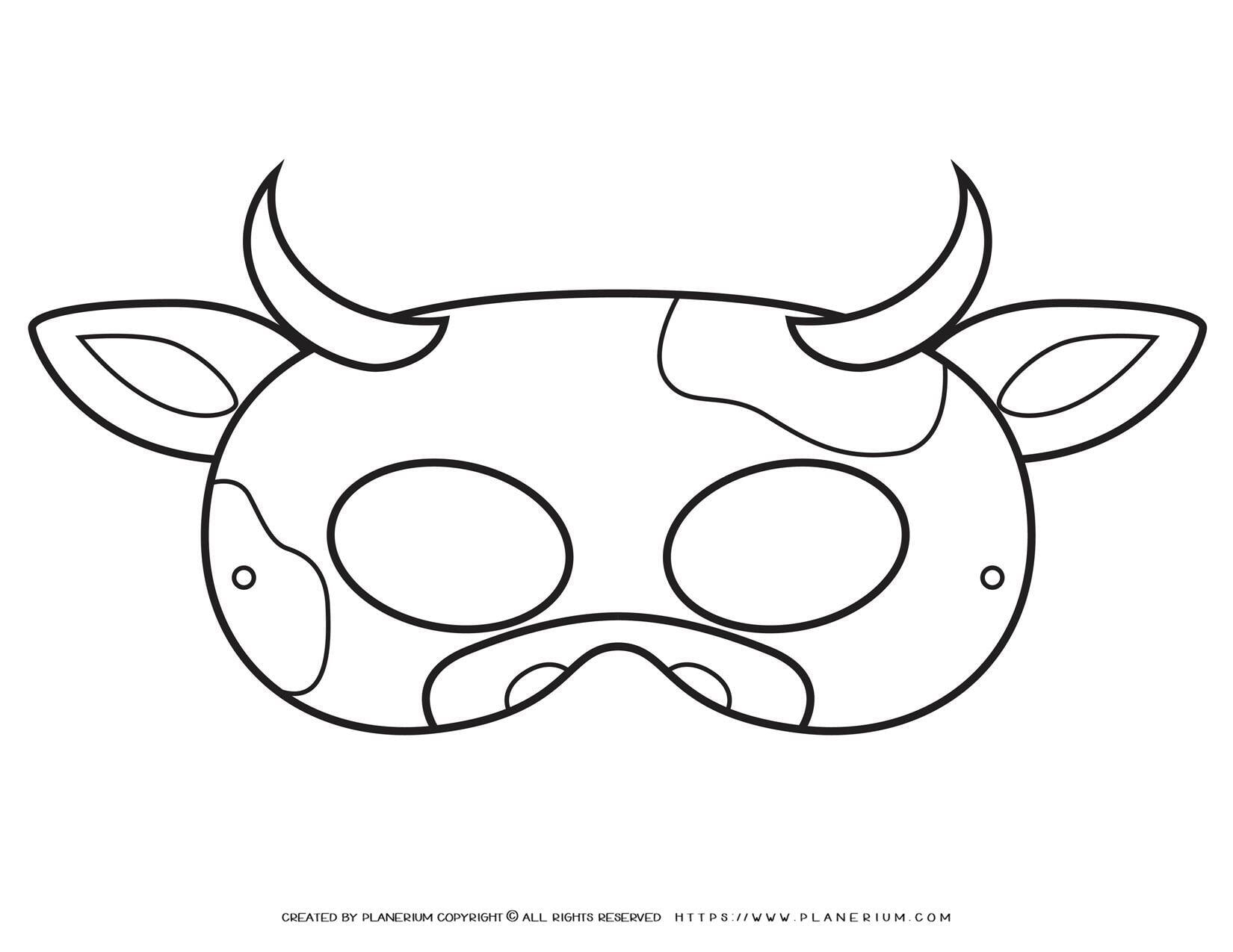 Free Printable Cow Mask Template Free Printable Cow Mask Template