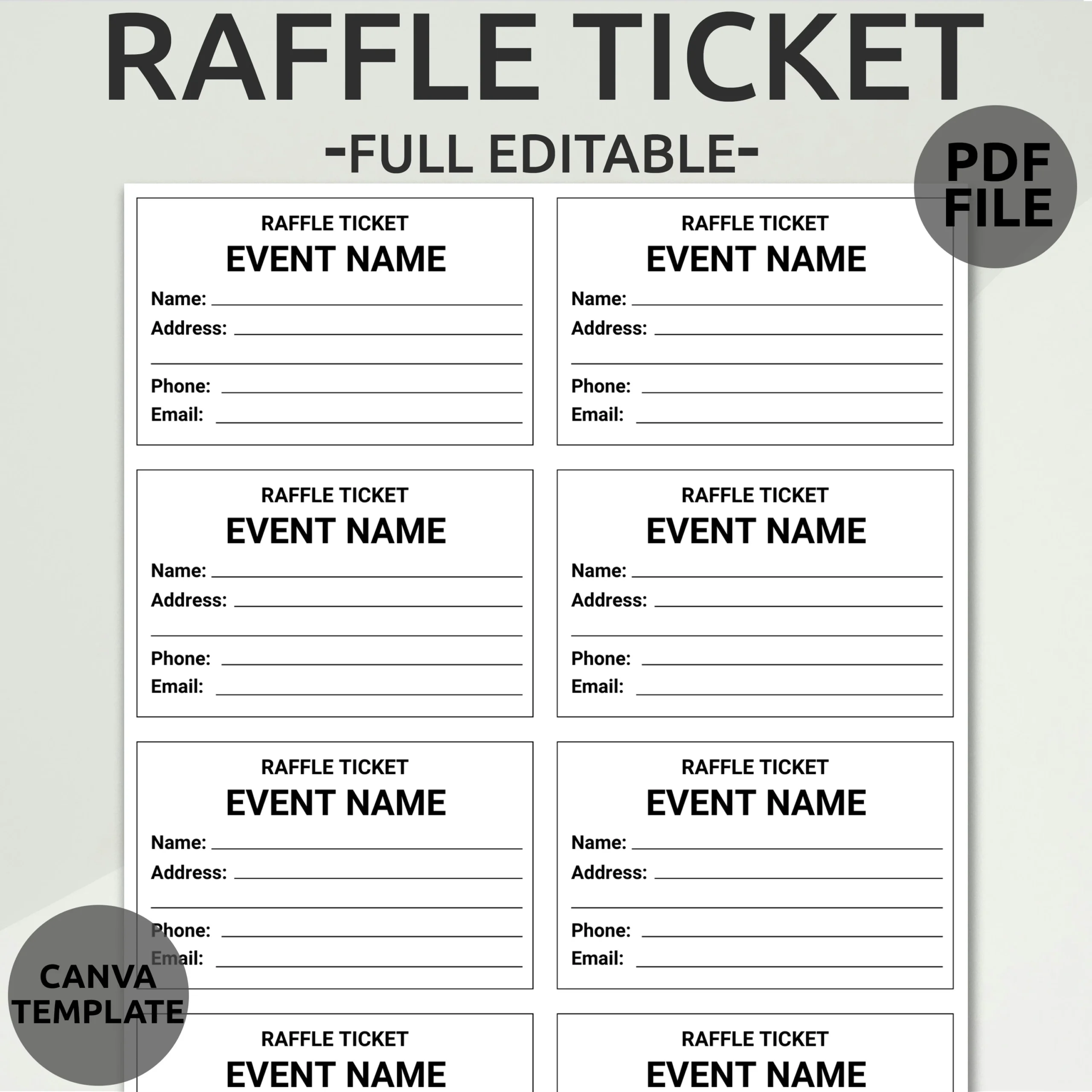 Free Printable Raffle Templates