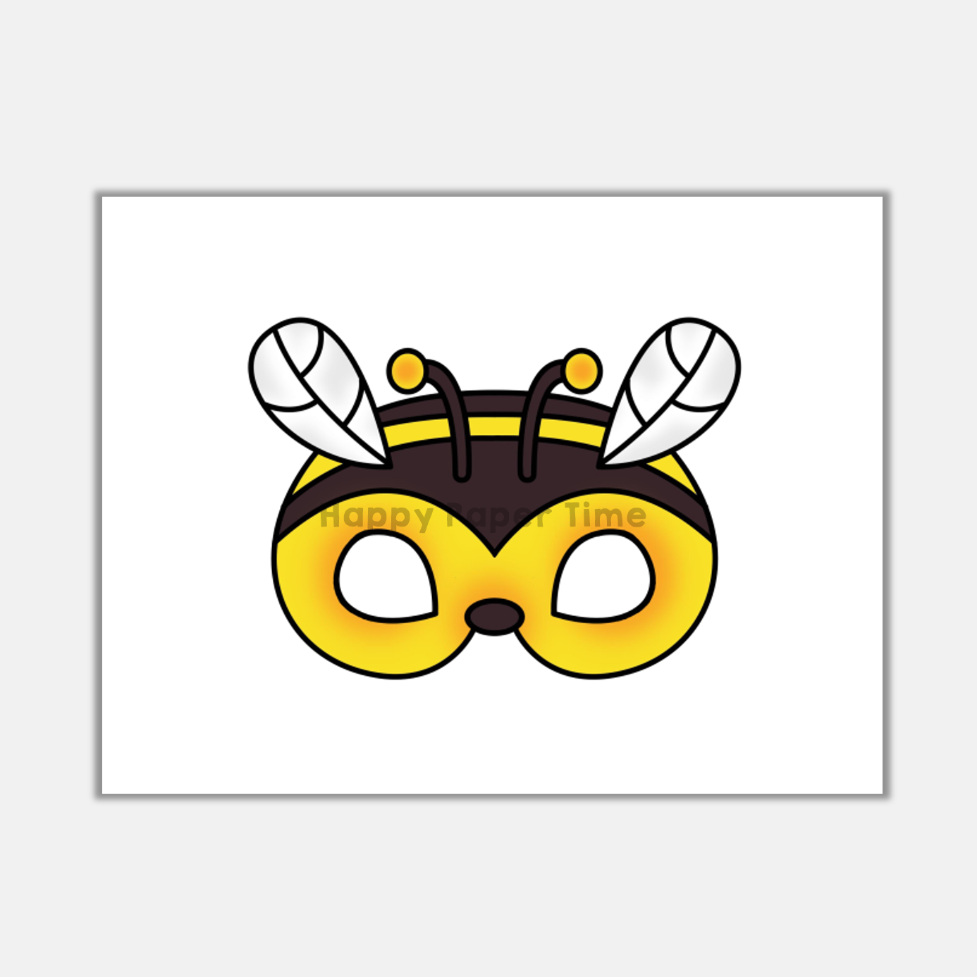 Free Printable Bee Mask Template Free Printable Bee Mask Template