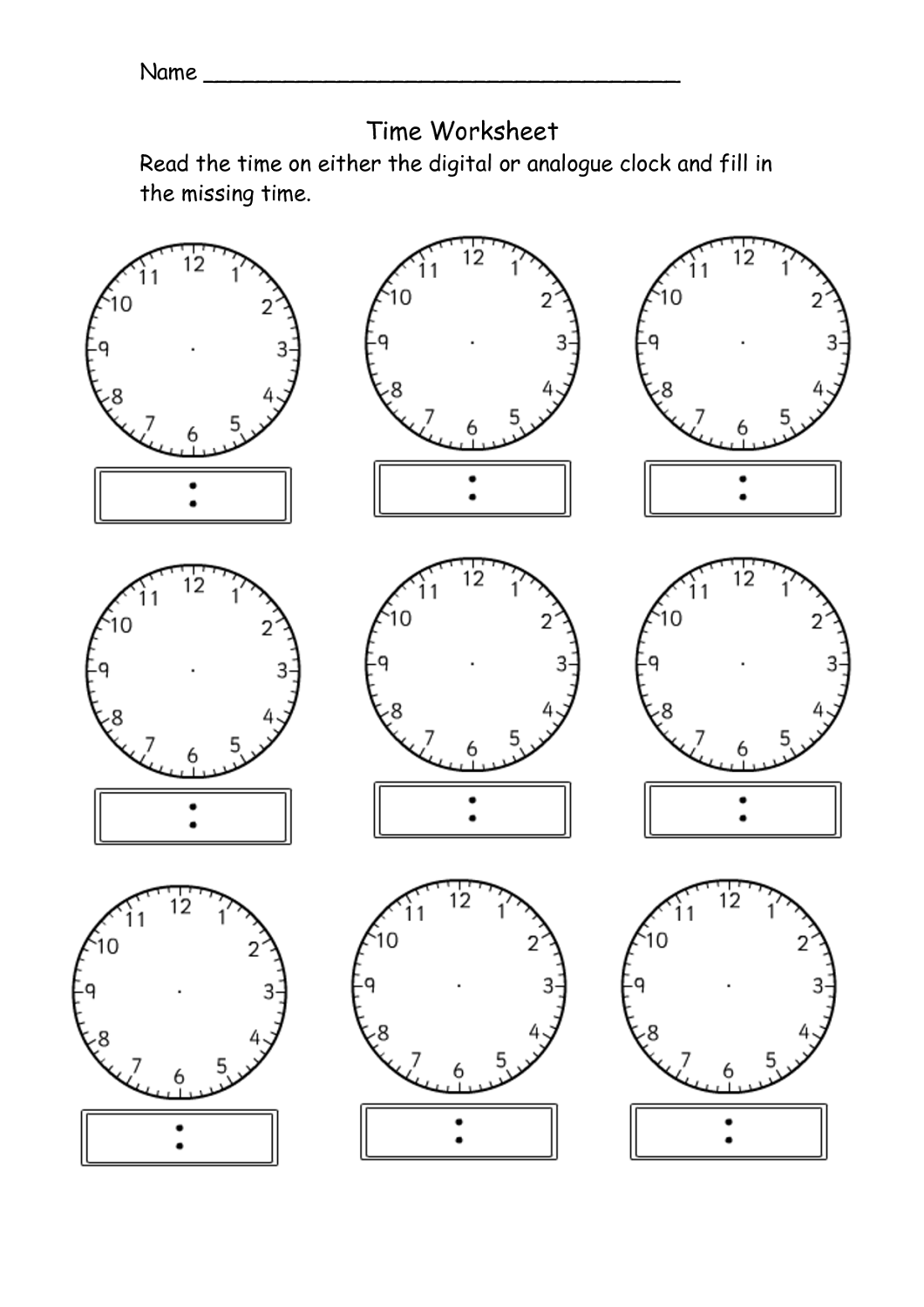 Blank Clock Worksheet To Print Activity Shelter Time Blank Clock Worksheet To Print Activity Shelter Time