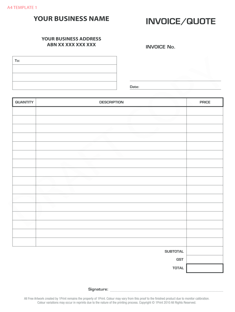Free Printable Invoices Templates Blank Free Printable Invoices Templates Blank