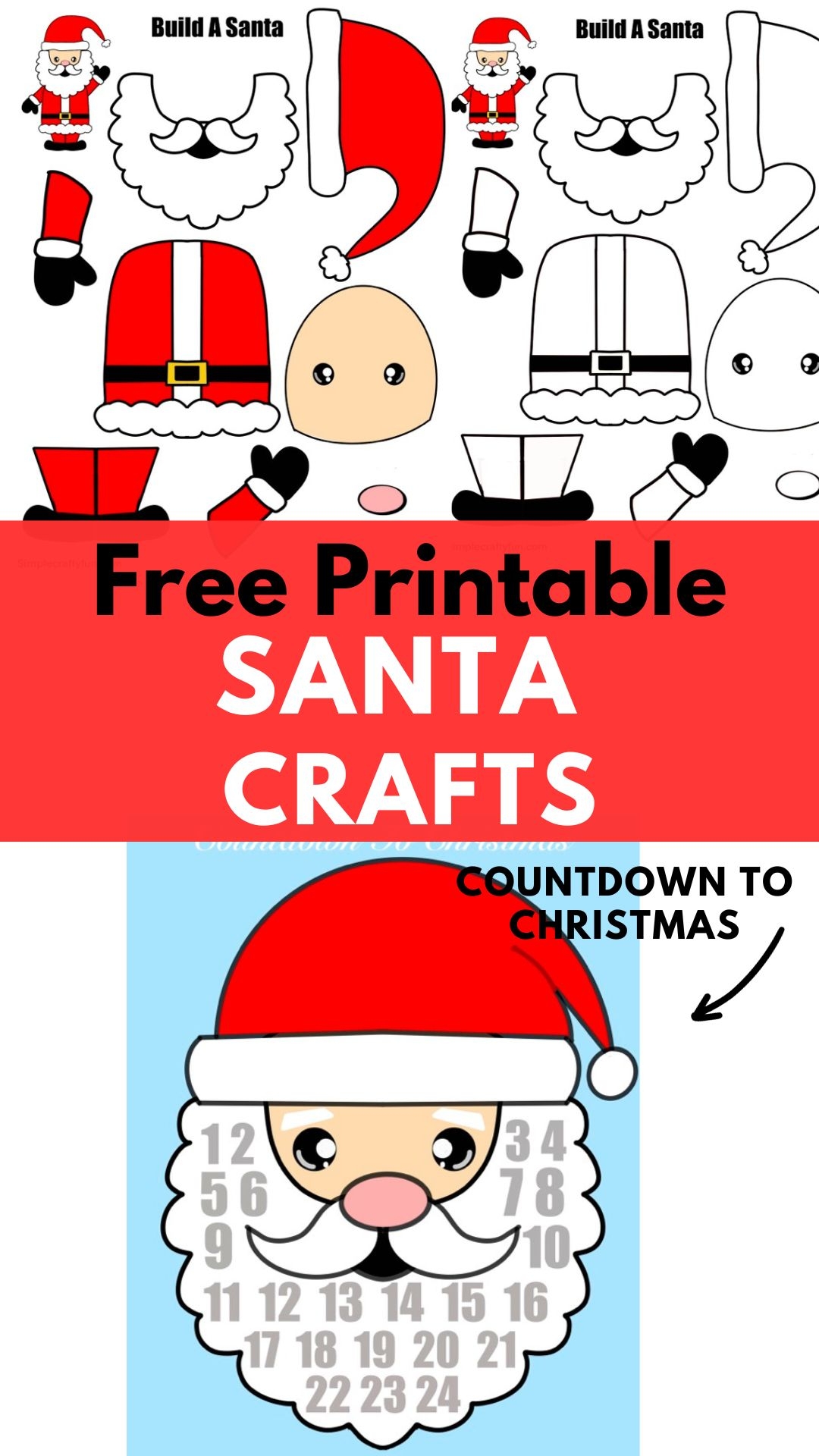 Free Printable Santa Craft Template Free Printable Santa Craft Template