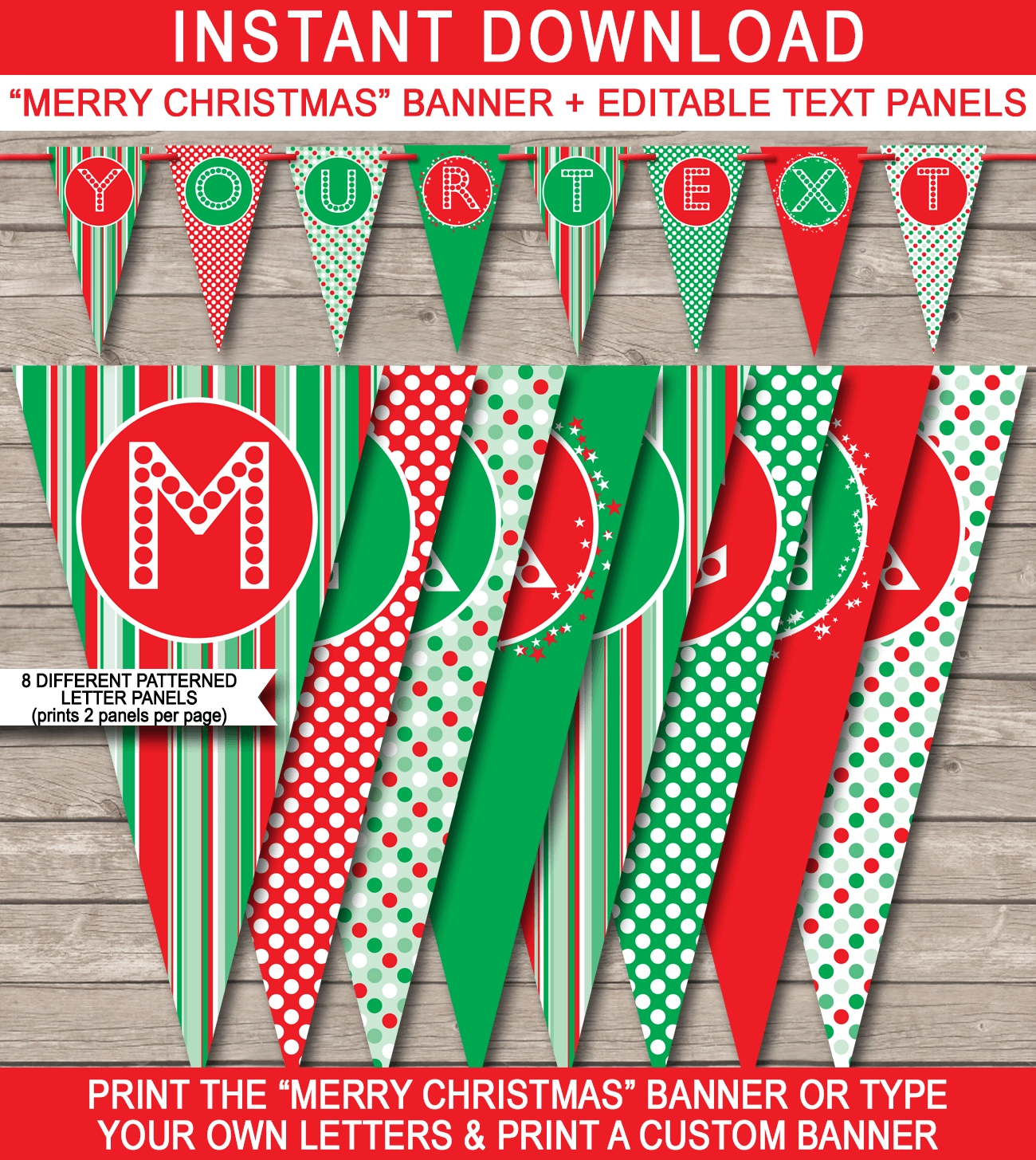 Christmas Banner Template Red amp Green Christmas Banner Template Red amp Green