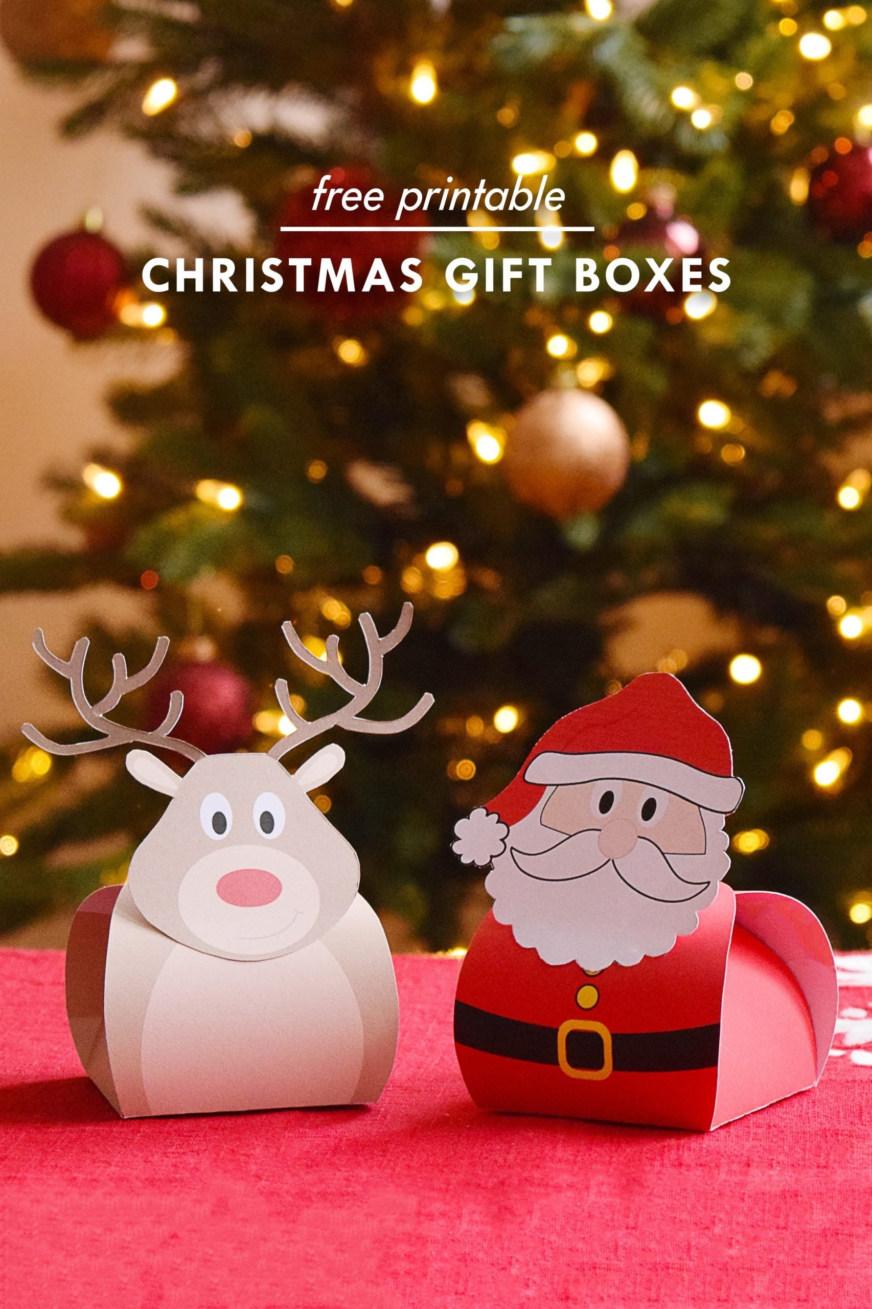 Christmas Gift Box Templates Free Printable