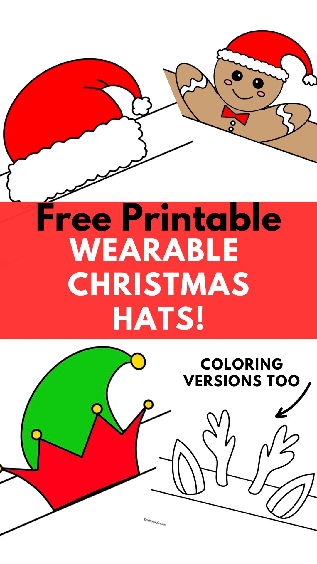 Free Printable Christmas Hat Template