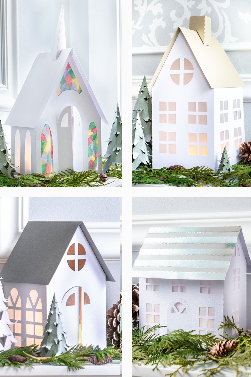 Christmas Village Houses Paper Craft amp Free Templates 