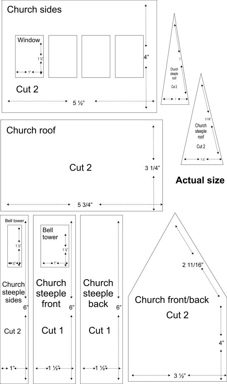 Gingerbread Church Template Printable