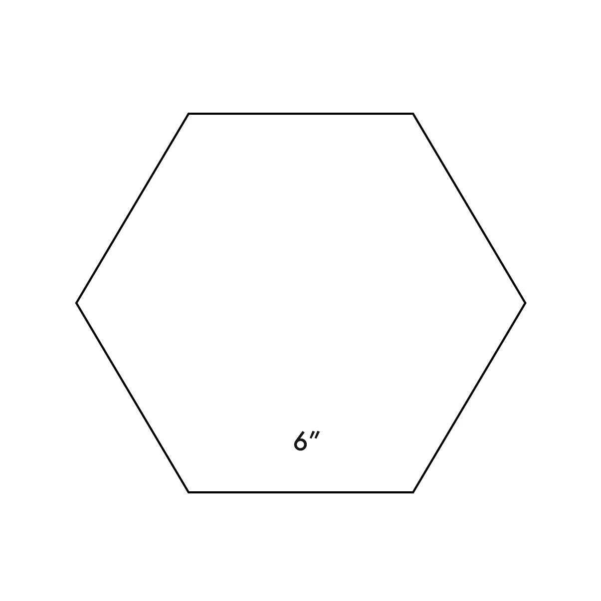 6 Inch Hexagon Template Printable 6 Inch Hexagon Template Printable