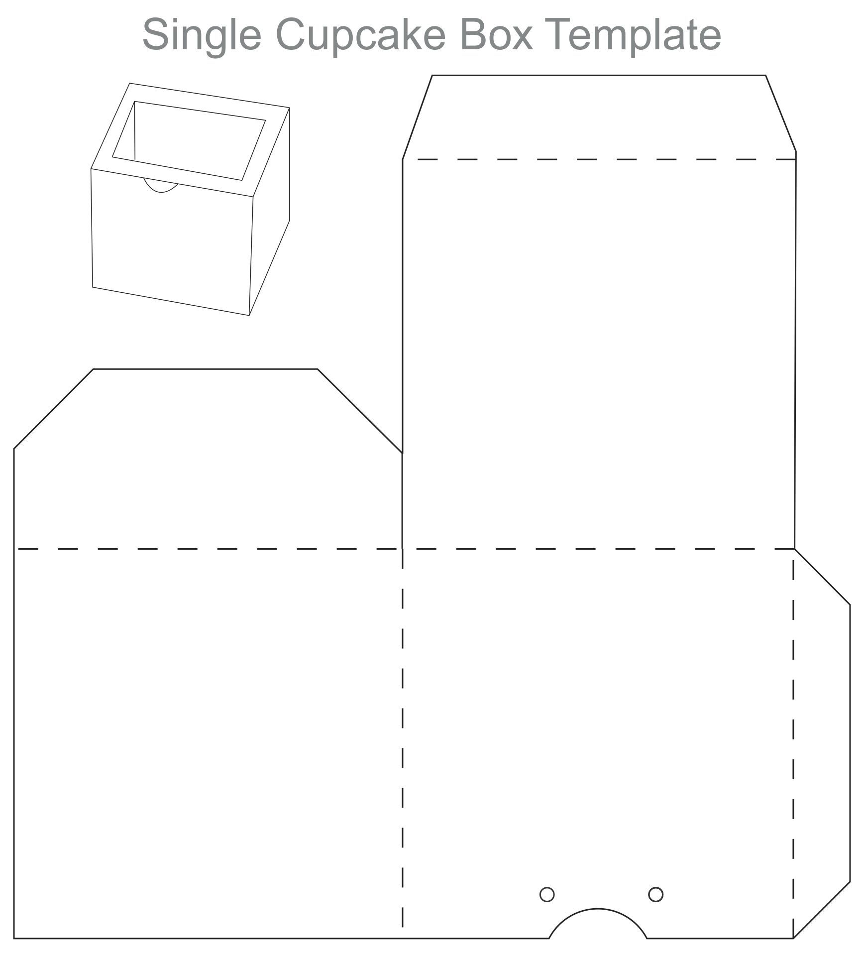 Printable Cupcake Box Templates Free Printable Cupcake Box Templates Free