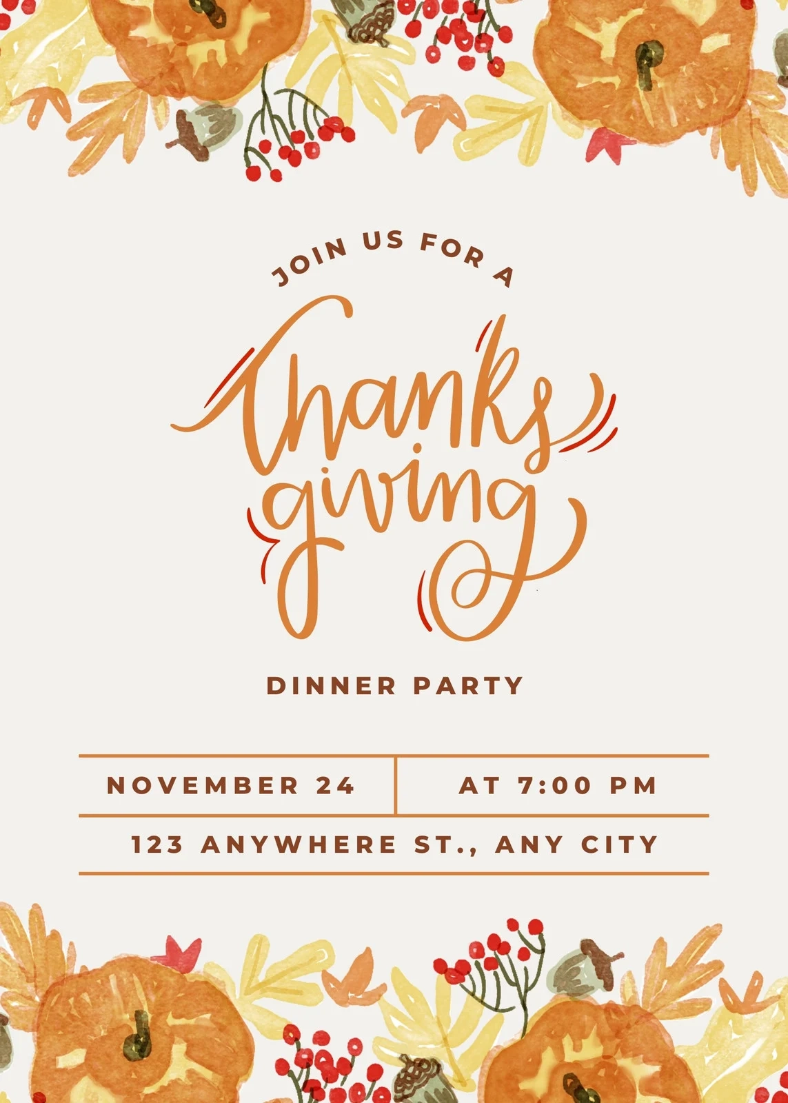 Free Printable Thanksgiving Dinner Invitation Templates Free Printable Thanksgiving Dinner Invitation Templates