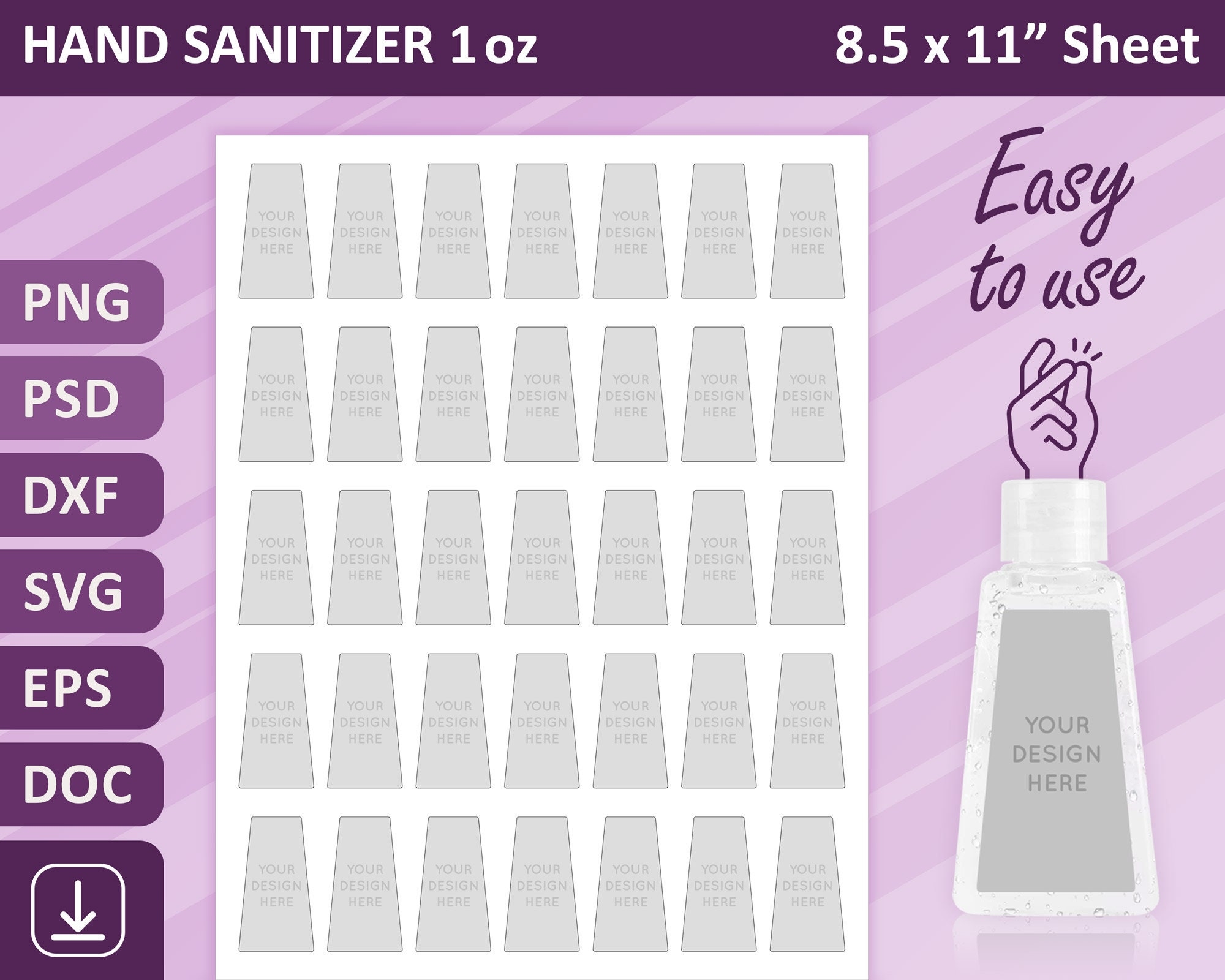 Printable Hand Sanitizer Template Free Printable Hand Sanitizer Template Free