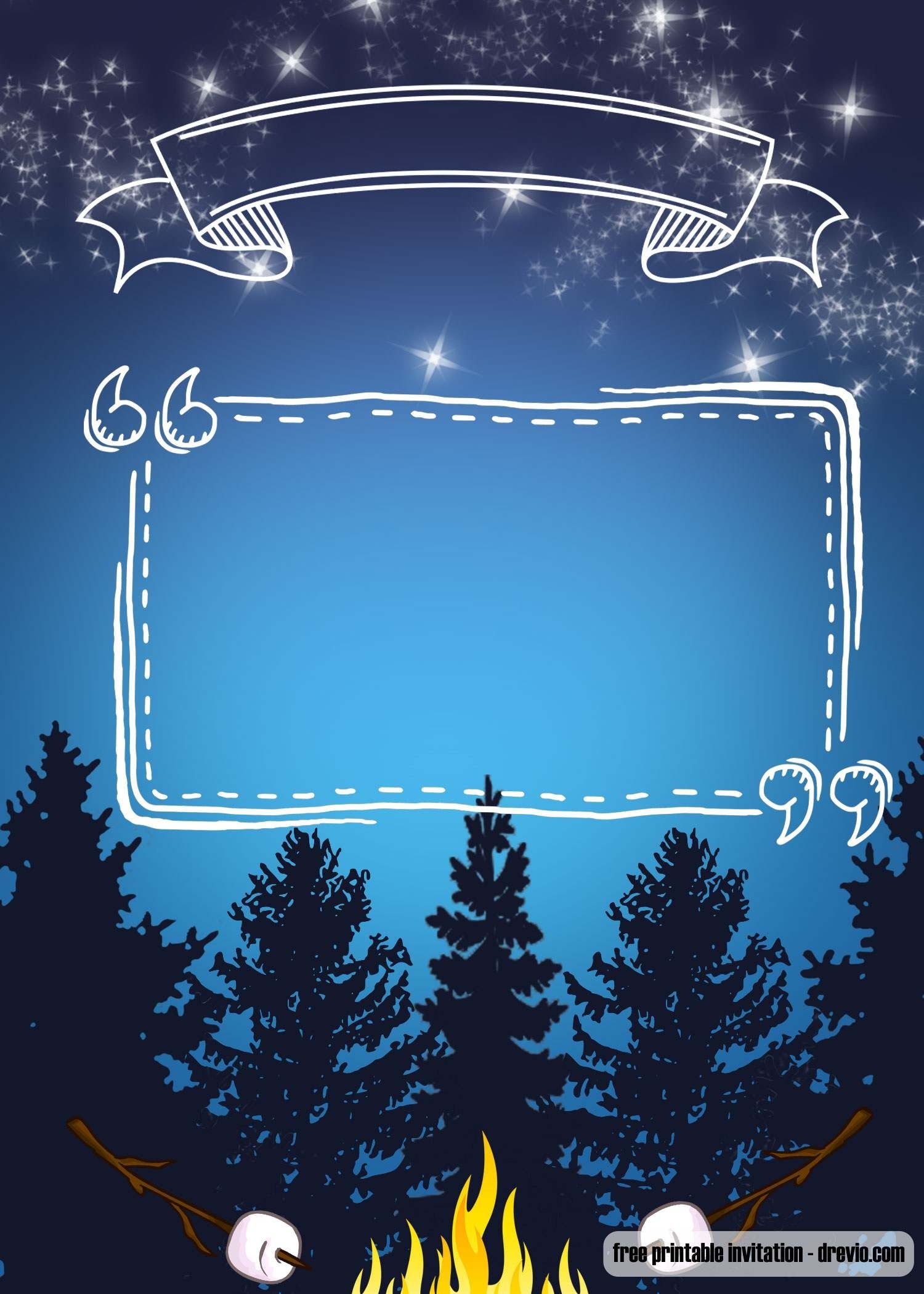 Free Printable Bonfire Invitation Template