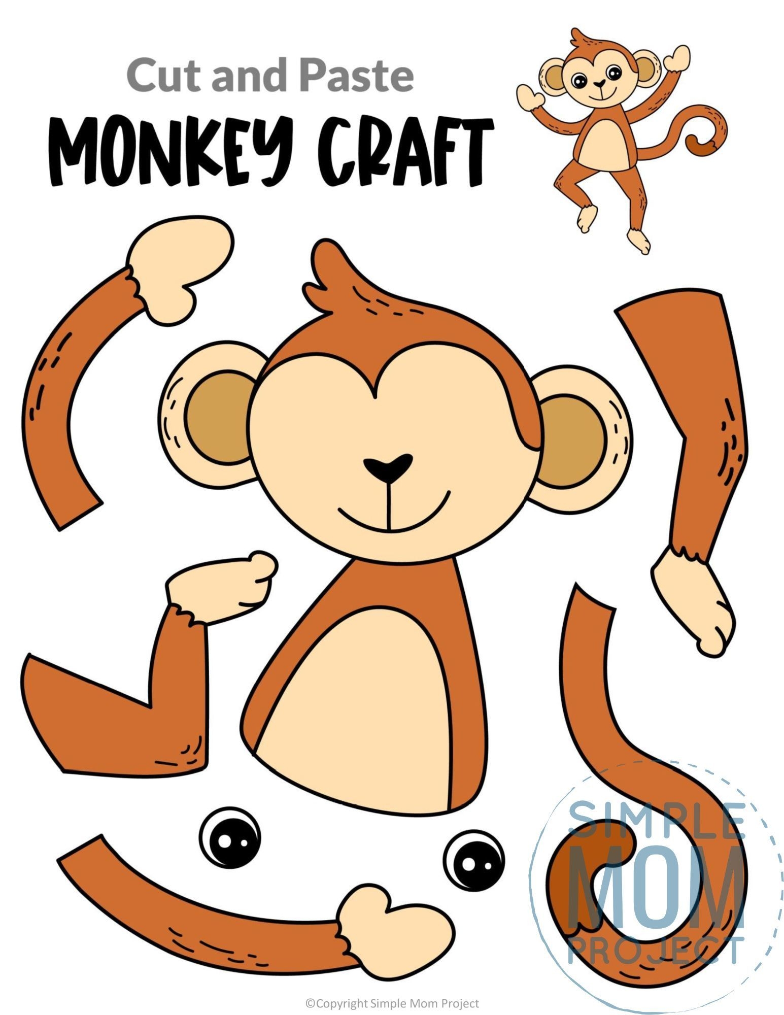 Discover 60 Monkey Templates And Monkey Crafts Ideas Safari