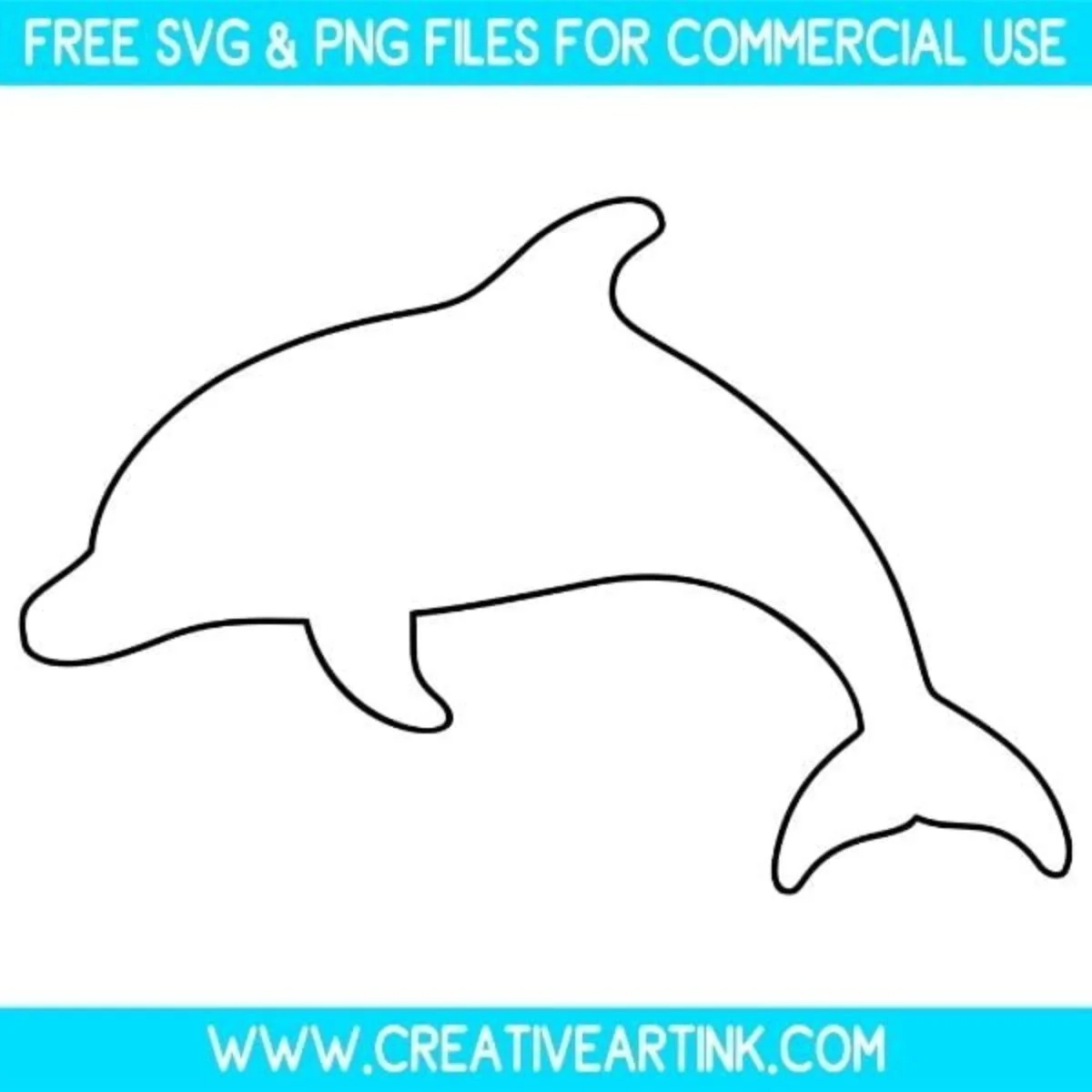 Dolphin Template SVG Free SVG Creativeartink