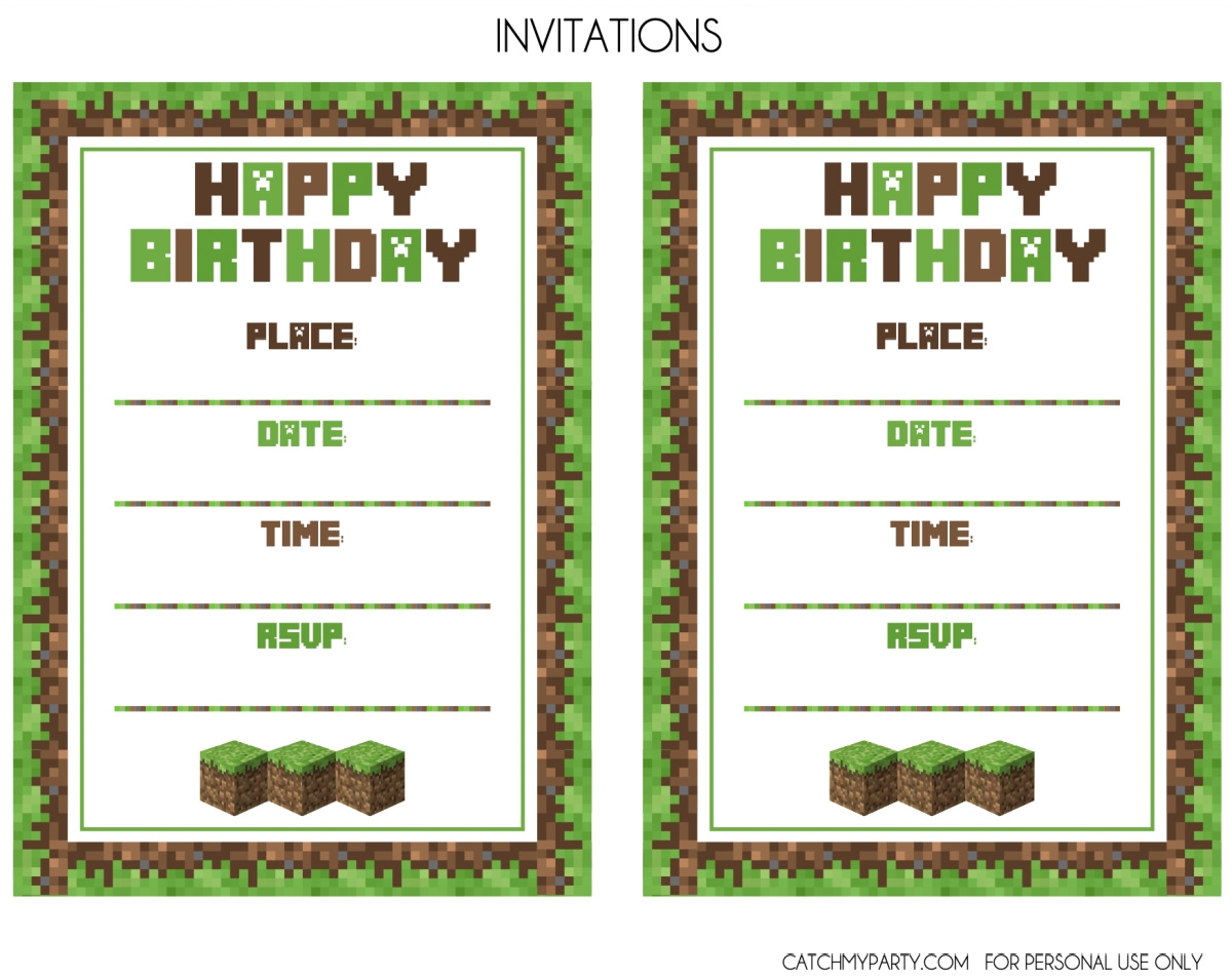 Download These Awesome FREE Minecraft Party Printables Catch My 