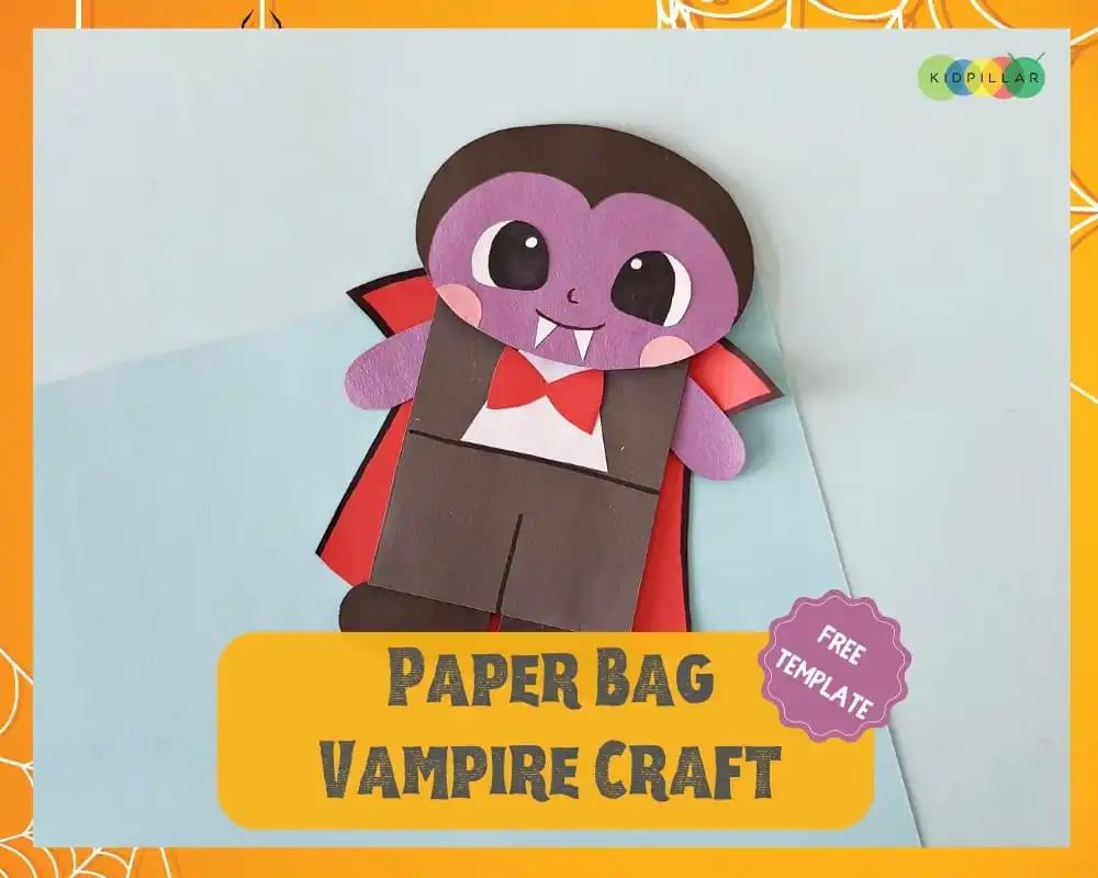 Dracula Puppet Paper Bag Craft With Free Template