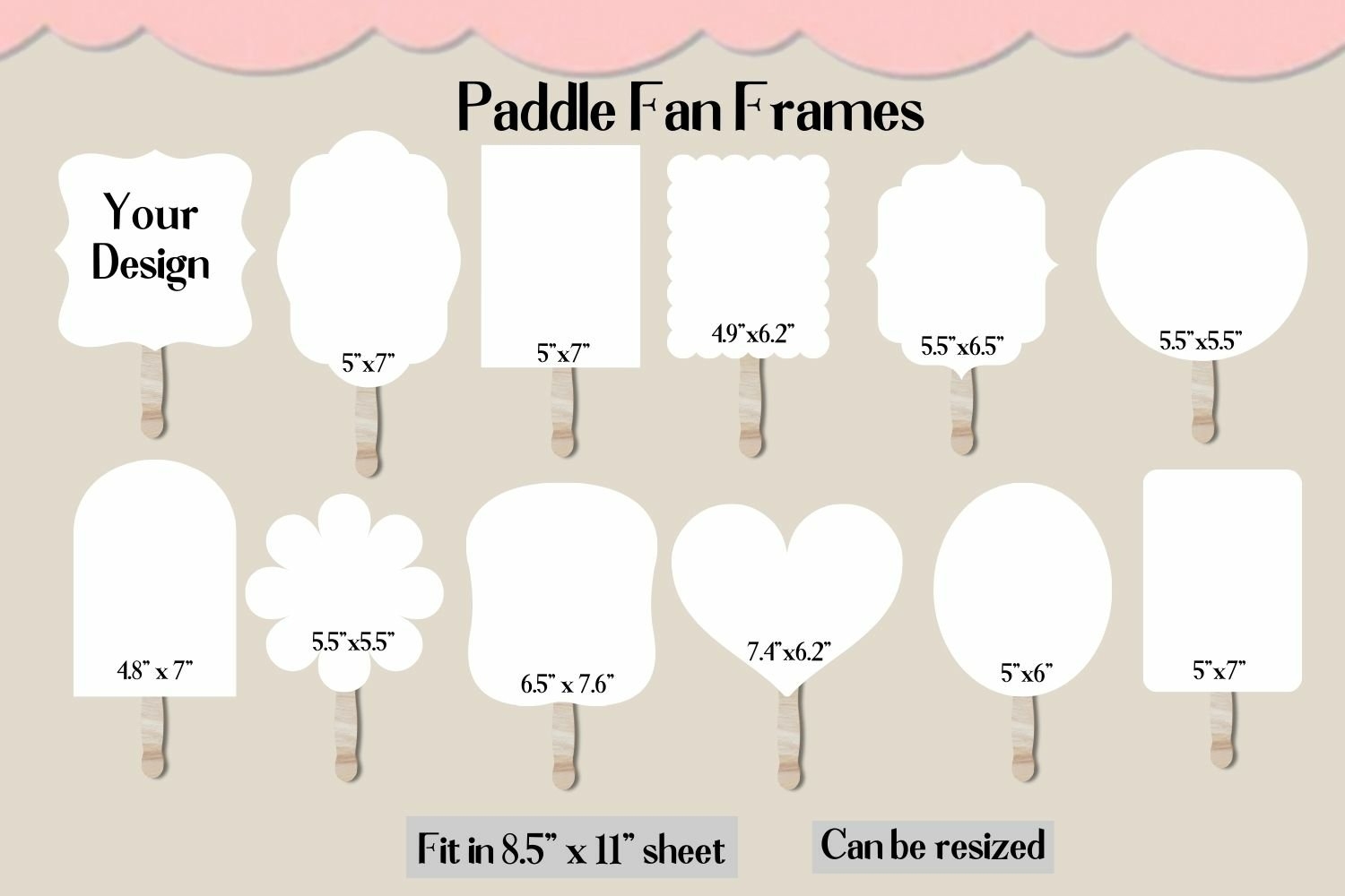 Free Printable Paddle Fan Template