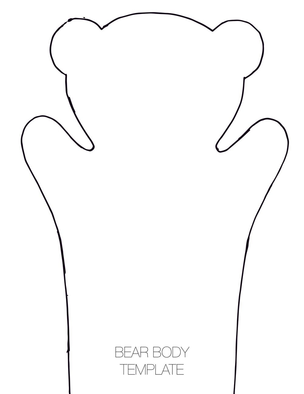 Outline Hand Puppet Template Printable