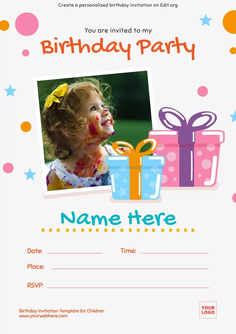 Editable Birthday Invitation Templates Editable Birthday Invitation Templates
