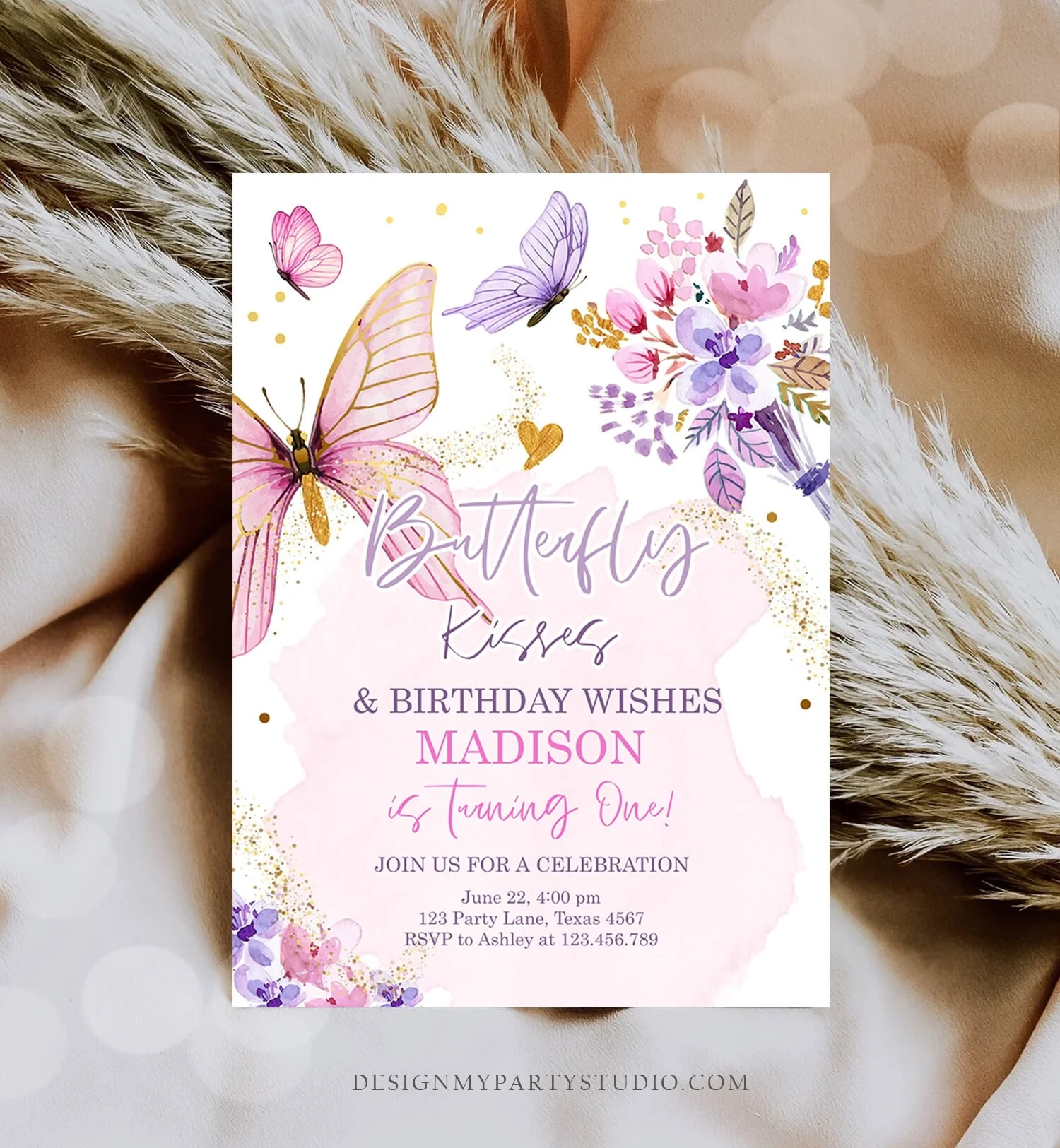 Printable Butterfly Invitation Template