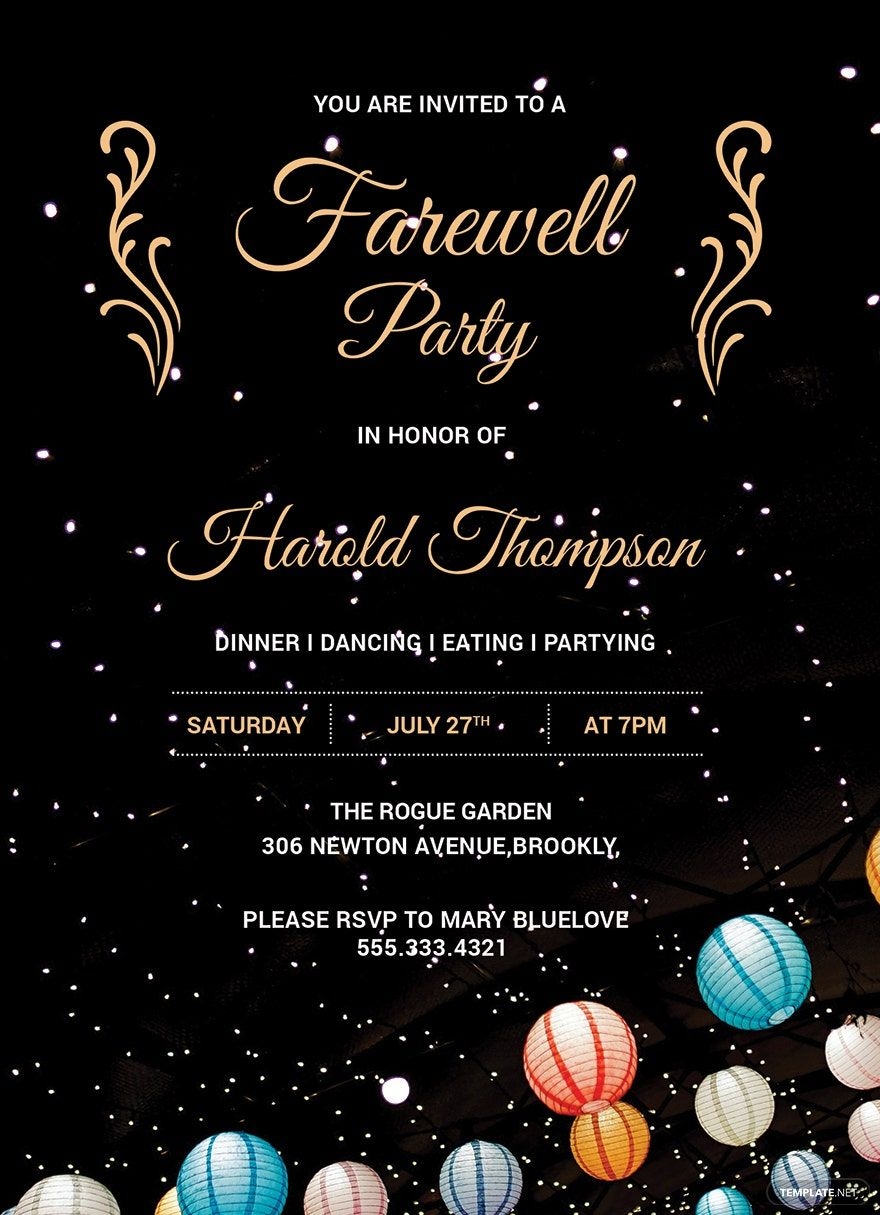 Editable Farewell Invitation Templates In Word To Download