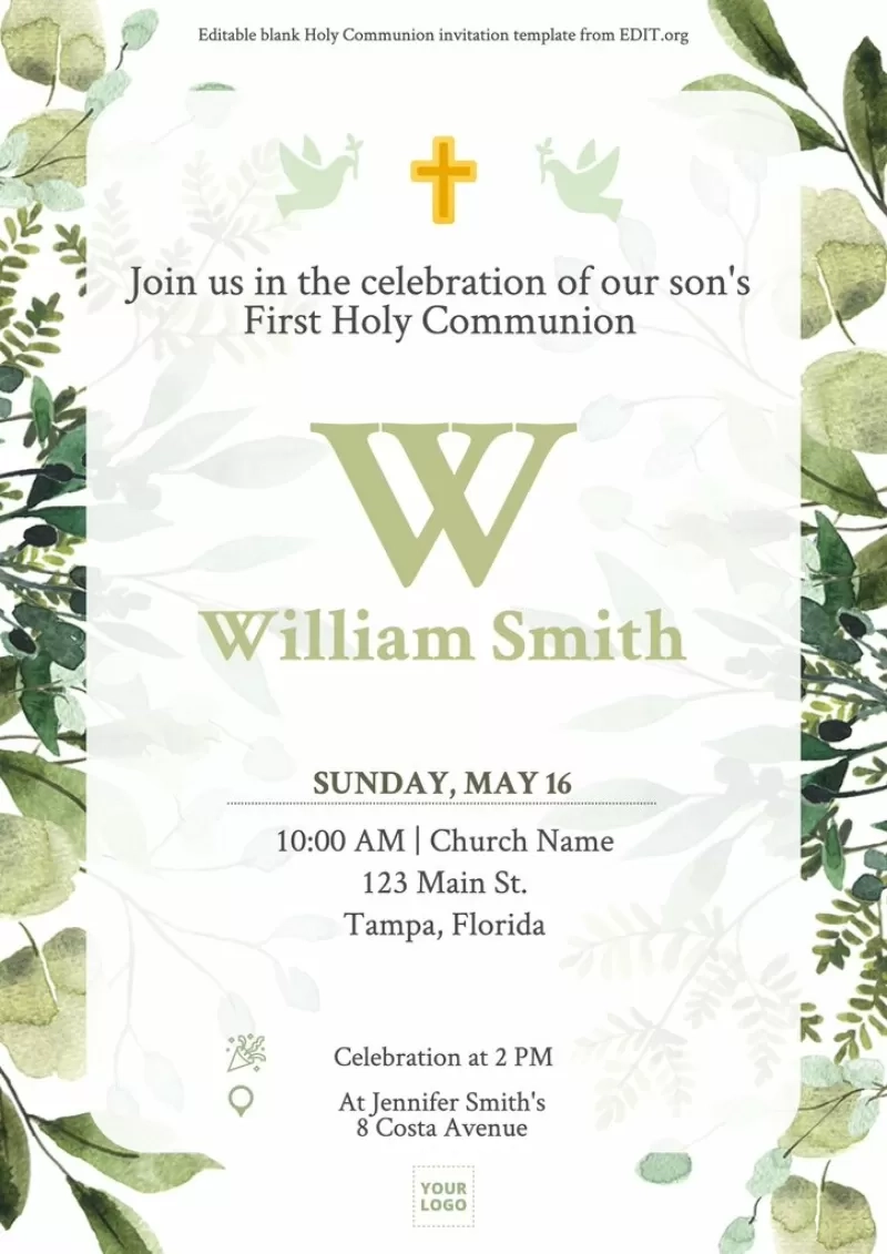Free Printable First Communion Invitation Templates Free Printable First Communion Invitation Templates